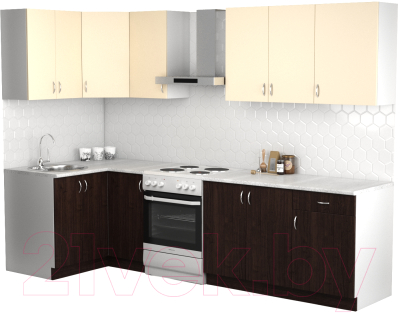 Кухонный гарнитур S-Company Клео лайт 1.2x2.3 левая (венге магия/песочный)