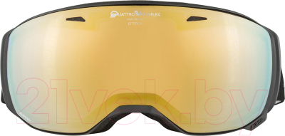 Маска горнолыжная Alpina Sports 2020-21 Estetica QVM / A72527-32 (черный матовый/светло-золотой)