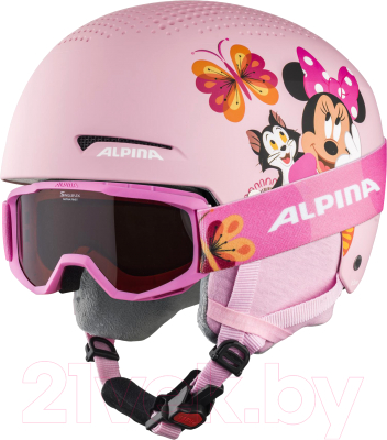 Шлем горнолыжный Alpina Sports 2020-21 Zupo Disney Set / A9231-51 (р-р 51-55, Минни Маус)