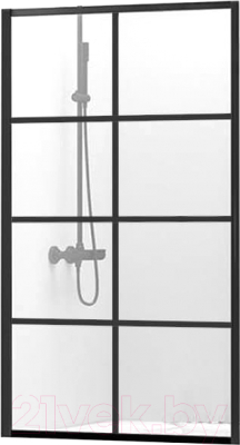 Стеклянная шторка для ванны REA Lagos-1 Fix 80 / REA-K4561