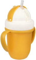Поильник Canpol Matte Pastels с силиконовой трубочкой 9+ / 56/522 (210мл, желтый) - 