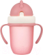 Поильник Canpol Matte Pastels с силиконовой трубочкой 9+ / 56/522 (210мл, розовый) - 