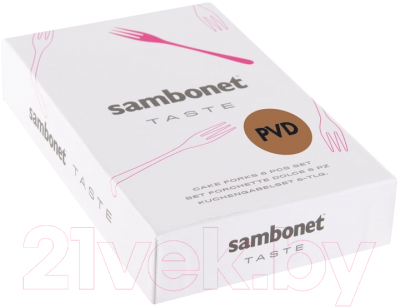 Набор десертных вилок Sambonet Taste Gold 18/10 PVD / 52553GA5 (6пр)