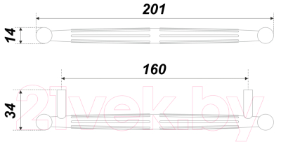 Ручка для мебели Boyard Tilda RS308MBSN.4/160