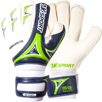 Перчатки вратарские 2K Sport Evolution Pro / 124916 (р.10, темно-синий/светло-зеленый) - 
