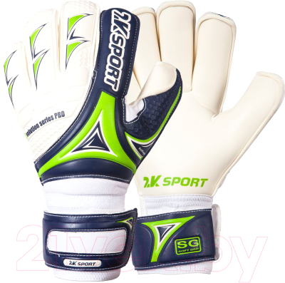 Перчатки вратарские 2K Sport Evolution Pro / 124916 (р.10, темно-синий/светло-зеленый)