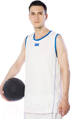 Майка баскетбольная 2K Sport Classic / 130034 (S, белый/синий)