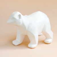 Статуэтка Нашы майстры Медведь геометрический / 9008 (белый) - 