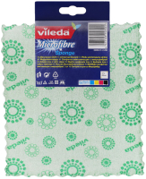 

Салфетка хозяйственная Vileda, С микрофиброй / 146510