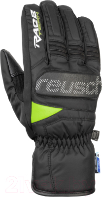 Перчатки лыжные Reusch Ski Race VC R-Tex XT / 4901257 7716 (р-р 9, Black/Neon Green)