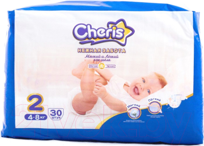 Подгузники детские Cheris 2 S 4-8кг / S6330 (30шт)