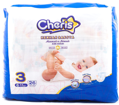 Подгузники детские Cheris 3 М 6-11кг / M6326 (26шт)