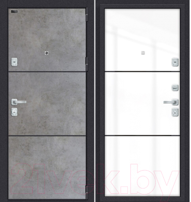 Входная дверь el'Porta Porta M П50.П50 (AB-4) Dark Concrete/Angel (88x205, правая)