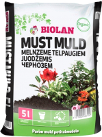 Грунт для растений Biolan Potting Muld Чернозем для комнатных растениq 57361111 (5л) - 