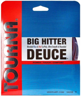 Струна для теннисной ракетки Tourna Big Hitter Deuce 1.25/12м / BH-D-17 (красный/синий)