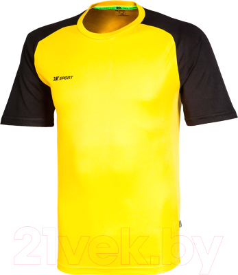 Футболка спортивная 2K Sport Performance / 122710 (L, желтый/черный)