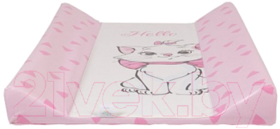 Доска пеленальная Polini Kids Disney Baby Кошка Мари / 0002261-2 (розовый)