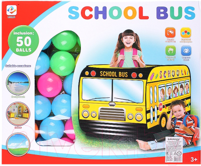 Детская игровая палатка Darvish Школьный автобус / DV-T-1682 (50шаров)