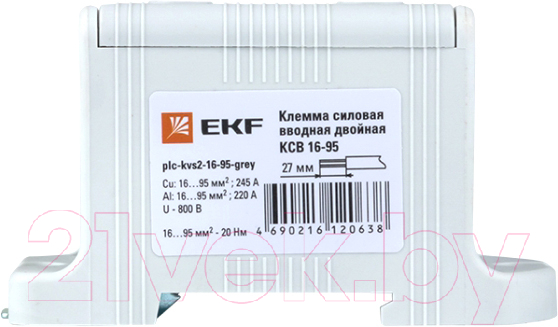 Клемма EKF PROxima PLC-KVS2-16-95-Grey — фото 3