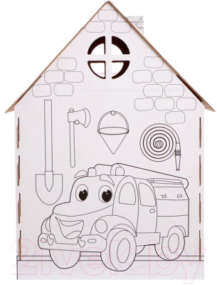 Детский игровой домик Zabiaka Дом-раскраска. Пожарная станция / 5091382