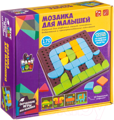 

Развивающая игра Bondibon, Мозаика для малышей Геометрия / ВВ4121