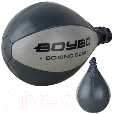 Боксерская груша BoyBo Пневматическая / BPP101 (р.5, кожа, черный/металлик)