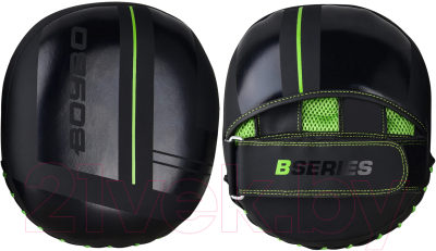 Боксерские лапы BoyBo B-Series / Флекс (черный/зеленый)
