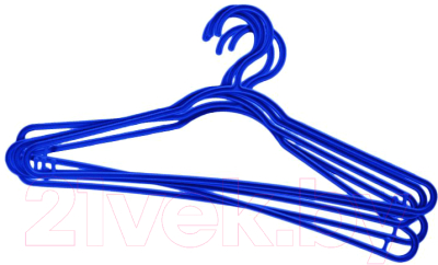 Набор пластиковых вешалок-плечиков York Стандарт 5шт (синий)