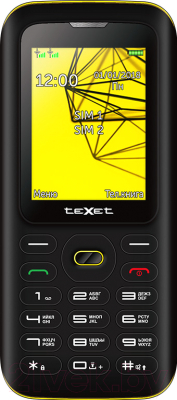 Мобильный телефон Texet TM-517R (черный/желтый)