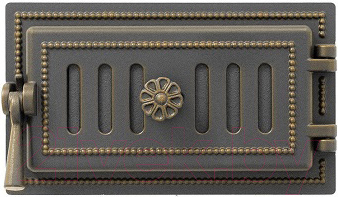 Дверца печная Везувий Поддувальная 236 (бронза)