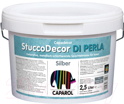Шпатлевка Caparol CD StuccoDecor DI Perla Silber (2.5л)