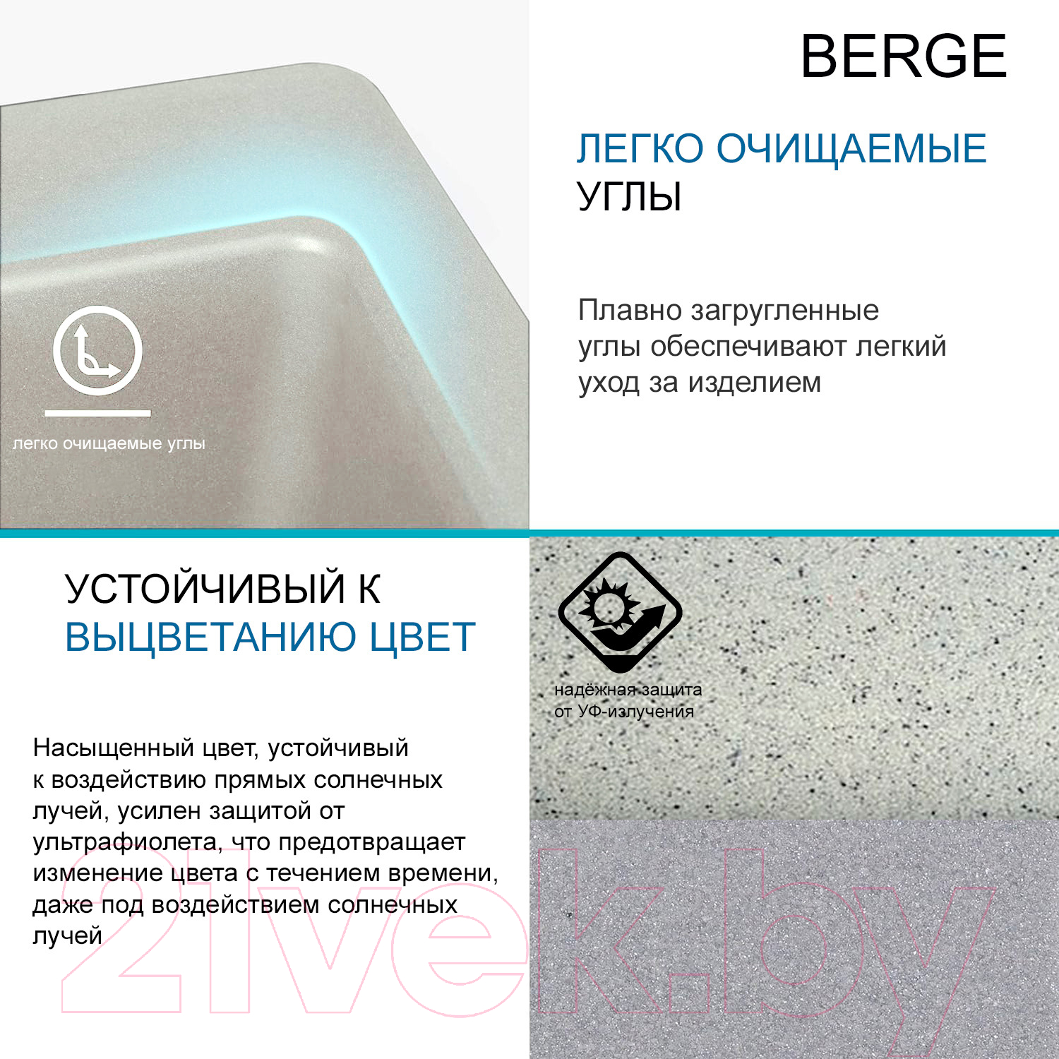 Мойка кухонная Berge BR-5750 (серый)