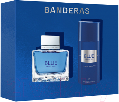 Парфюмерный набор Antonio Banderas Blue Seduction туалетн. вода д/мужчин 100мл+дезодор.-спрей 150мл