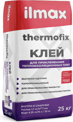 Клей для теплоизоляционных плит ilmax Thermofix (25кг) -