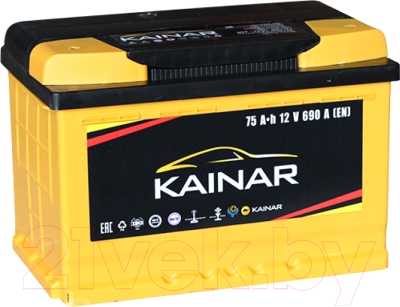 Автомобильный аккумулятор Kainar R+ / 075 11 20 02 0121 10 11 0 L (75 А/ч)