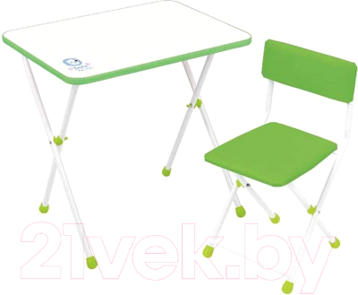 Комплект мебели с детским столом Ника НДУ1/С Умка фантазер (салатовый)