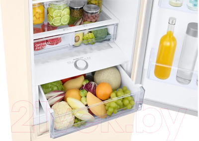 Холодильник с морозильником Samsung RB38T676FEL/WT