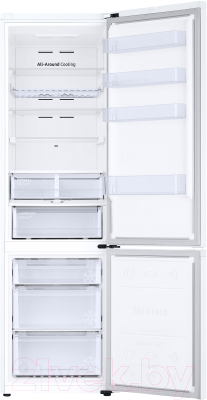Холодильник с морозильником Samsung RB38T676FWW/WT