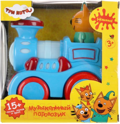 Развивающая игрушка Умка Паровозик три кота 5 песен из м/ф / B1895208-R