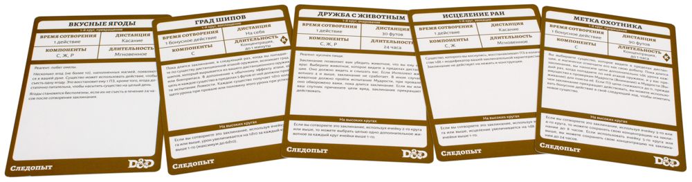 Настольная игра Мир Хобби Dungeons & Dragons. Карты заклинаний. Следопыт/ 73920-R — фото 2