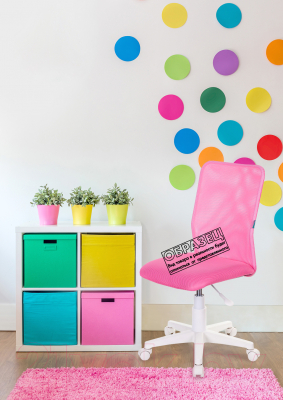Кресло детское Бюрократ KD-9/WH (розовый) - Фото товара другой расцветки в интерьере