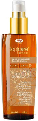 Масло для волос Lisap Top Care Repair Elixir Care для сияния истощённых волос (150мл)