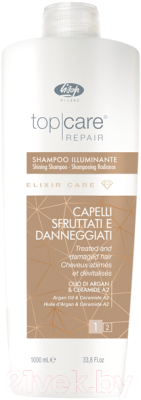 Шампунь для волос Lisap Top Care Repair Elixir Care для сияния истощённых волос (1л)