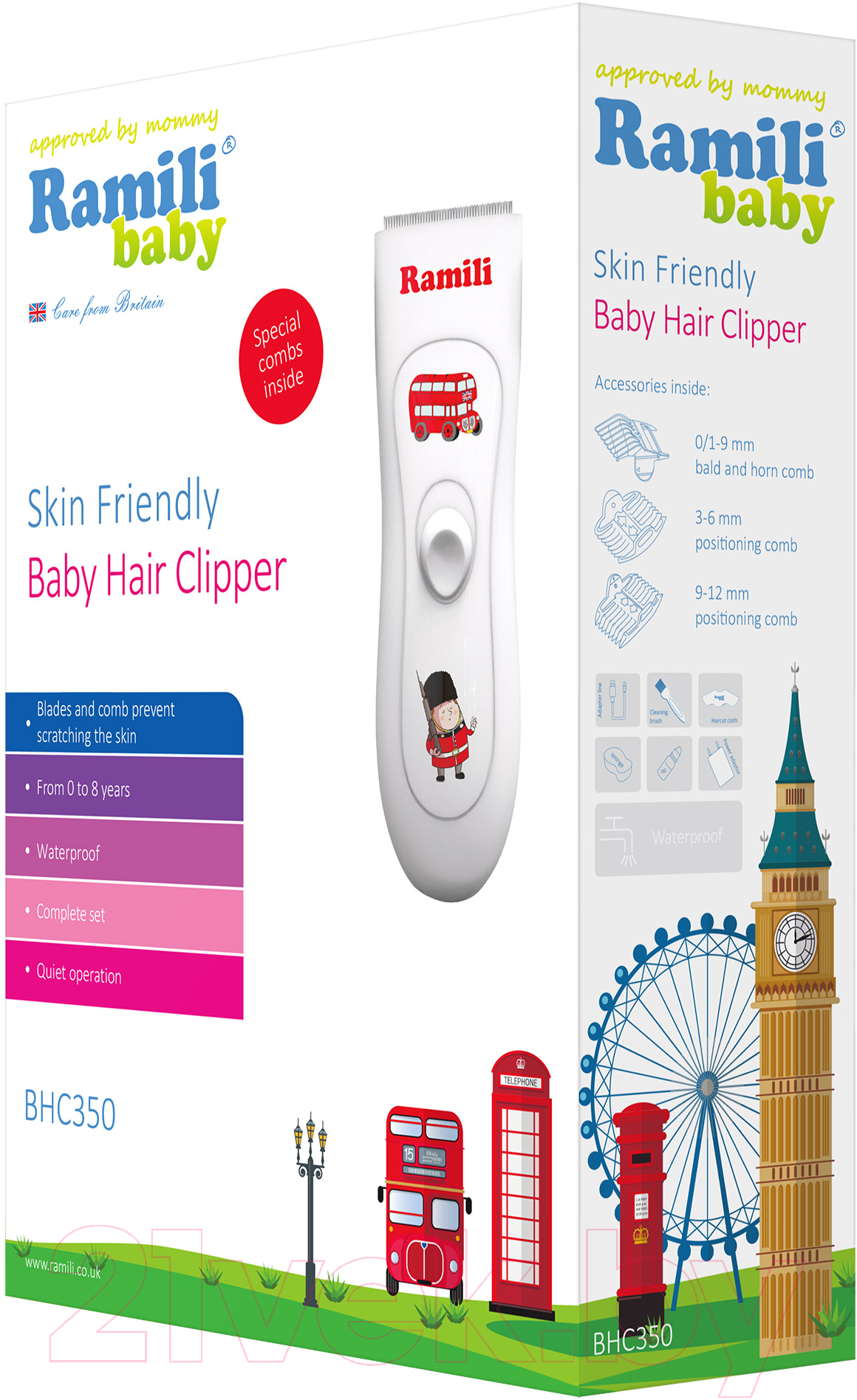 Машинка для стрижки волос Ramili Baby Hair Clipper BHC350