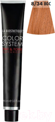 Крем-краска для волос La Biosthetique Color System Tint & Tone 8/34 (90мл, светлый блондин золотисто-медный)