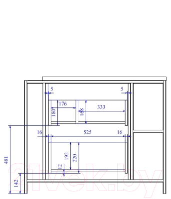 Изображение товара Тумба под умывальник Cersanit Bosquet 100 / 63013