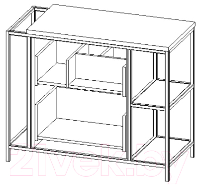 Изображение товара Тумба под умывальник Cersanit Bosquet 100 / 63013