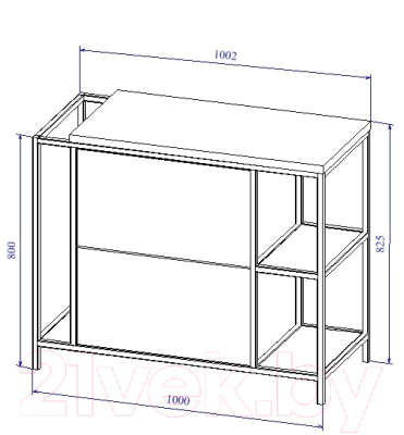 Изображение товара Тумба под умывальник Cersanit Bosquet 100 / 63013