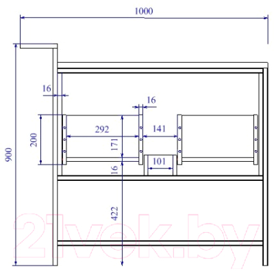 Изображение товара Тумба под умывальник Cersanit Botanique 100 / 63015