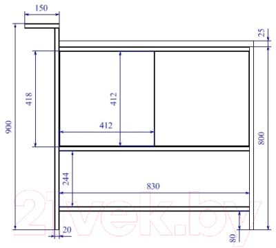 Изображение товара Тумба под умывальник Cersanit Botanique 100 / 63015